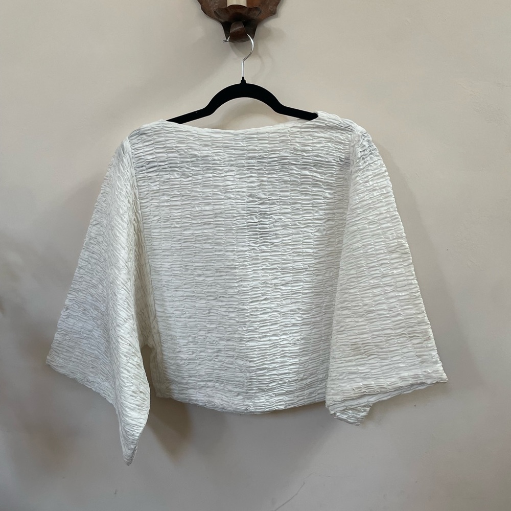 Rachel Comey White Oversized Boxy 3/4 Sleeve Blouse